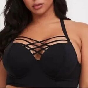 Torrid Strappy Push-Up Balconette Bikini Top size 1X or 14/16